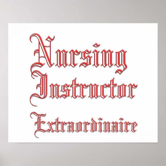 Affiche Instructeur en soins infirmiers - Extraordinaire (Devant)