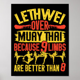 Affiche Instructeur Lethwei Art De 9 Membres Boxe Birmane 