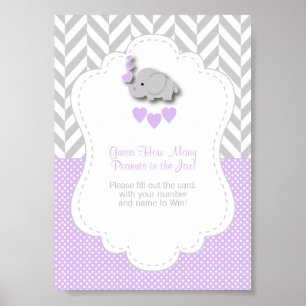 Affiche Instruction de jeu Eléphant Violet