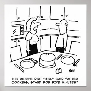 Affiche Instructions pour la recette Cuisine suivie dans u