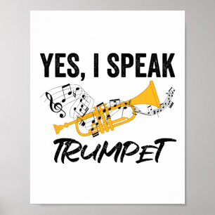Affiche Instrument de musique de trompette   Trumpet Band 