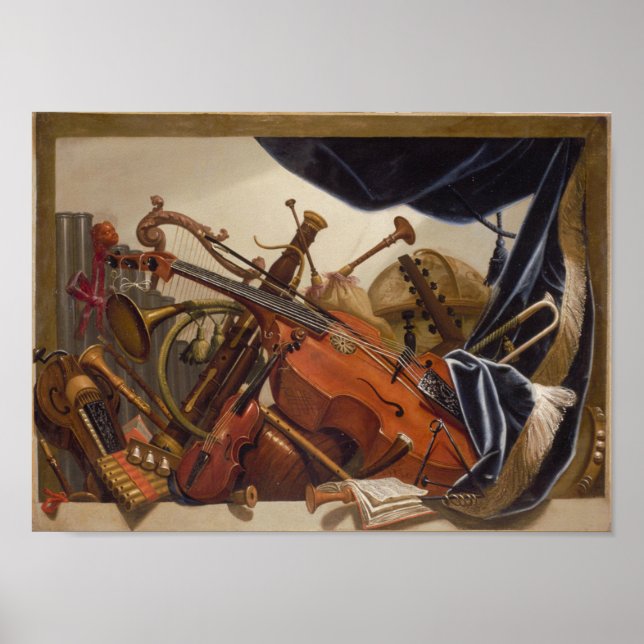 Affiche Instruments baroques, alto da gamba, violon, etc. (Devant)