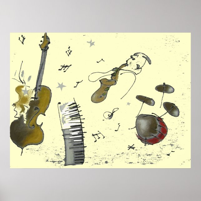 Affiche Instruments de musique (Devant)