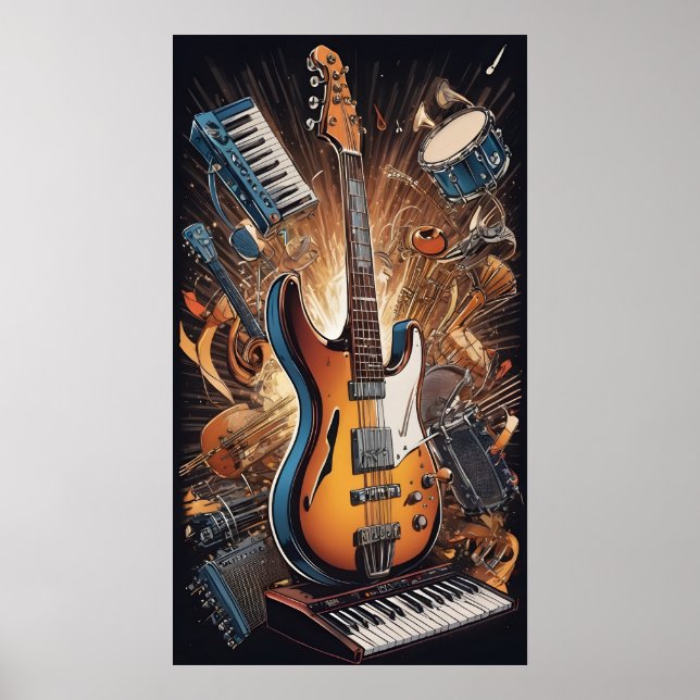 Affiche Instruments de musique (Devant)