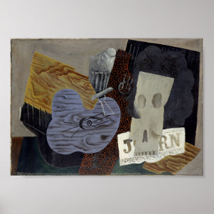 Affiche Instruments de musique & Plat de fruits de Picasso