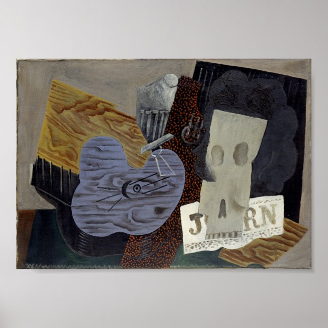 Affiche Instruments de musique & Plat de fruits de Picasso (Devant)