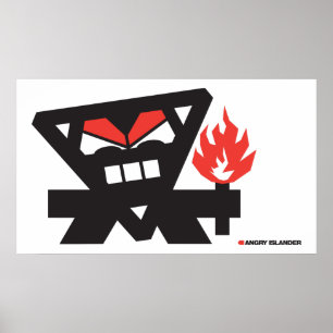 Affiche Insulaire fâché - noir sur la lumière