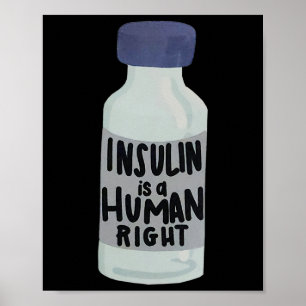 Affiche Insuline Est Un Droit Humain Diabète Sensibilisati