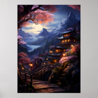 Affiche Intégrer la peinture artistique de la culture japo