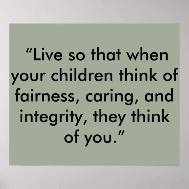 Affiche intégrité (Devant)