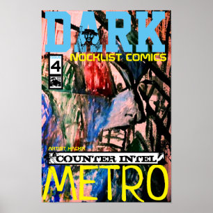 AFFICHE INTEL DE COMPTEUR MÉTRO SOMBRE