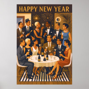 Affiche Intellectuels de la Martini Moderne du Milieu du S