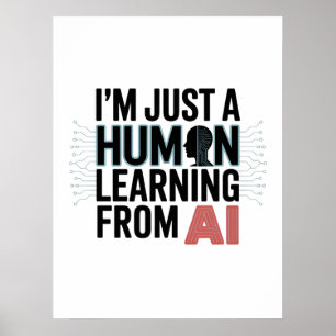 Affiche Intelligence artificielle Apprentissage humain AI