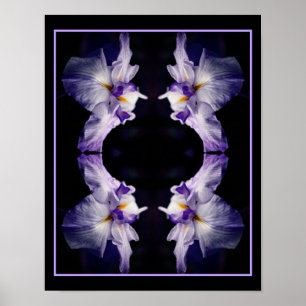 Affiche Intense Fleur Iris Japonaise Gros plan Abstrait