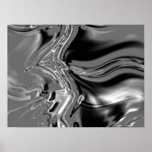 Affiche Interconnecté - noir et blanc