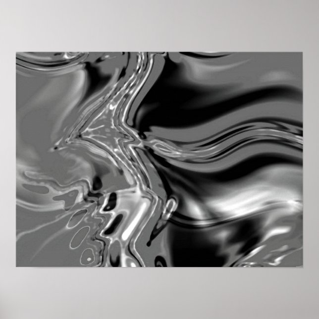 Affiche Interconnecté - noir et blanc (Devant)