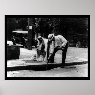 Affiche Interdiction de la chasse au whisky 1923