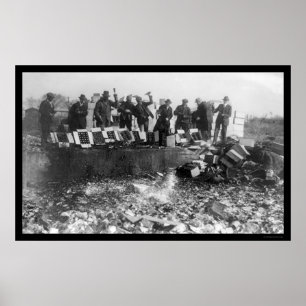 Affiche Interdiction sensationnelle 1923 de bouteilles à