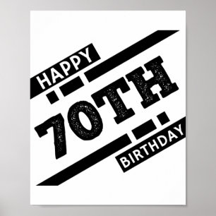 Affiche Interesting happy 70th birthday typography design
