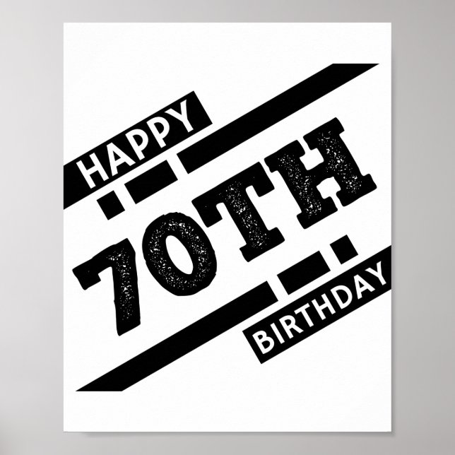 Affiche Interesting happy 70th birthday typography design (Devant)
