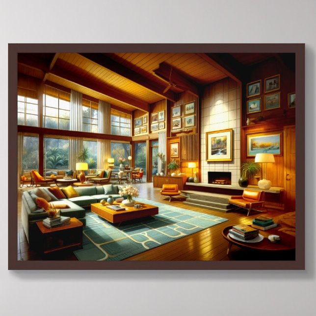Affiche Intérieur Architectural Moderne du milieu du siècl (Créateur téléchargé)