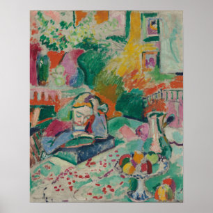 Affiche Intérieur avec petite fille Matisse
