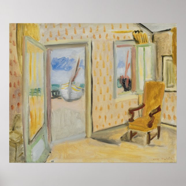 Affiche Intérieur avec porte ouverte Matisse (Devant)