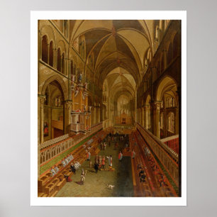 Affiche Intérieur de la cathédrale de Cantorbéry,