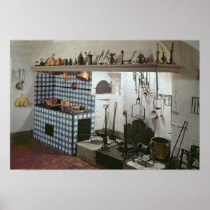 Affiche Intérieur de la cuisine de l'Hôtel de Cabris