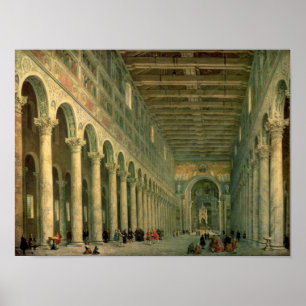 Affiche Intérieur de l'église de San Paolo Fuori le