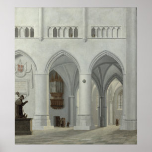 Affiche Intérieur de l'église de St Bavo, Haarlem