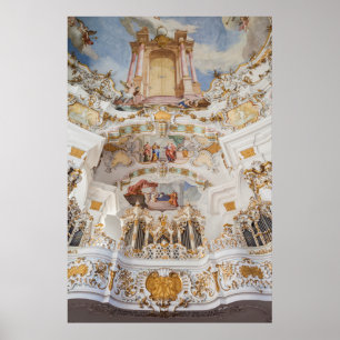 Affiche Intérieur de l'église de Wieskirche