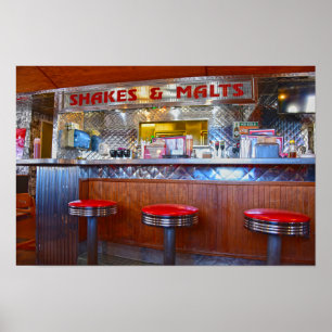Affiche Intérieur d'Iggy's Diner, Carthage, Missouri
