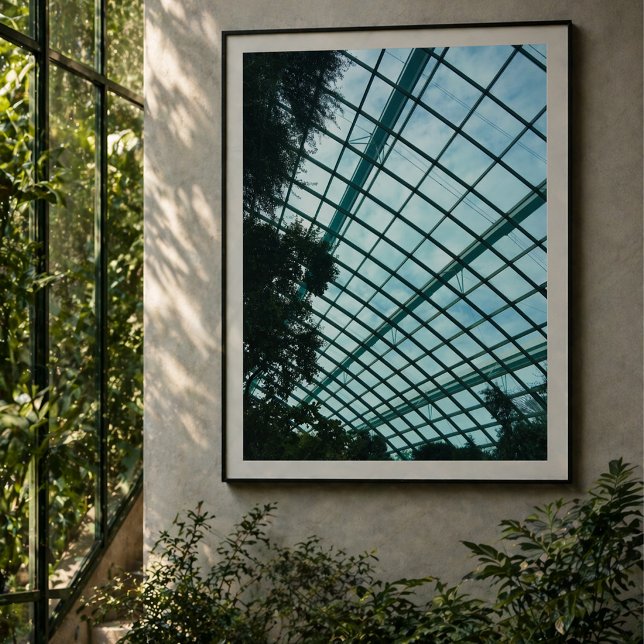 Affiche Intérieur du dôme en verre de la forêt nuageuse (Créateur téléchargé)