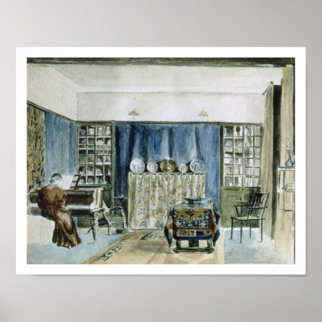 Affiche Intérieur du manoir Kelmscott (avec papier) (Devant)