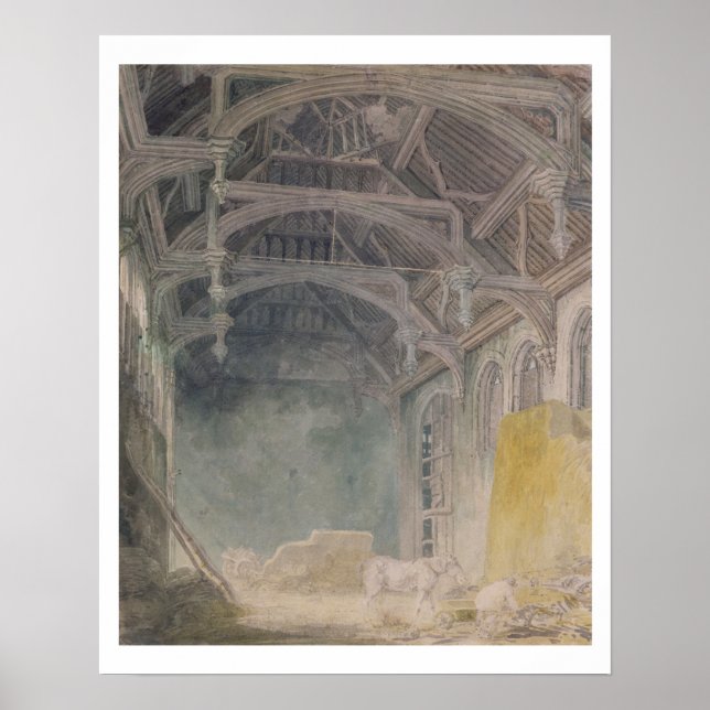Affiche Intérieur du palais Saint-Jean, Eltham, vers 1793  (Devant)