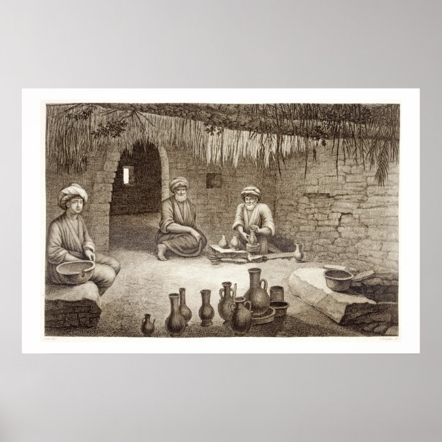 Affiche Intérieur d'un atelier de potter, du volume II Ar (Devant)