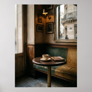 Affiche Intérieur d'un café parisien sombre