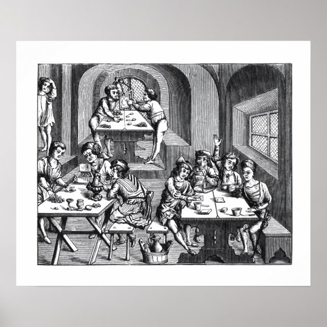 Affiche Intérieur d'une auberge, après une coupe de bois d (Devant)