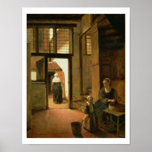 Affiche Intérieur d'une Chambre néerlandaise (huile sur le