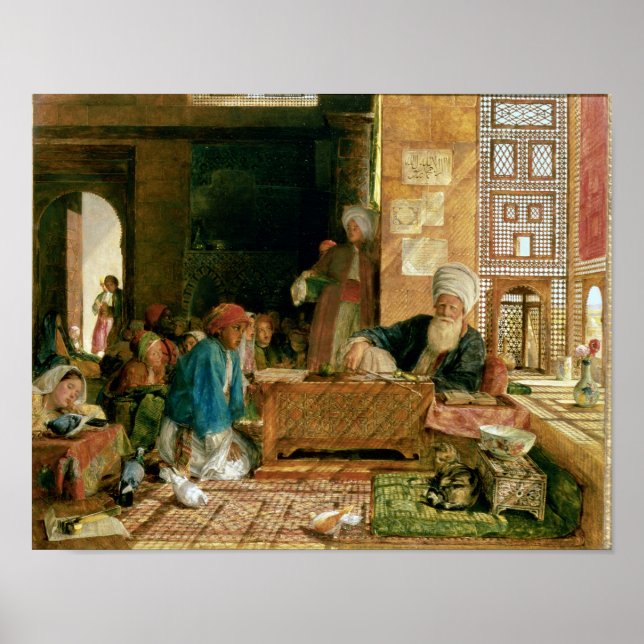 Affiche Intérieur d'une école, Le Caire (Devant)