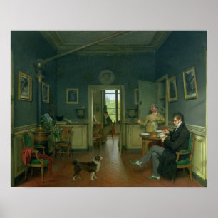 Affiche Intérieur d'une salle à manger, 1816