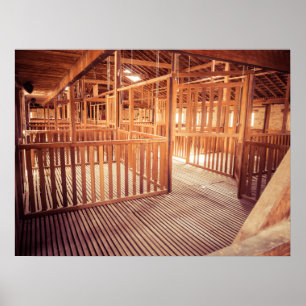 Affiche Intérieur en bois rustique