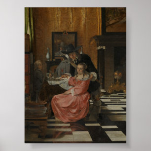 Affiche Intérieur néerlandais — Ludolf de Jongh
