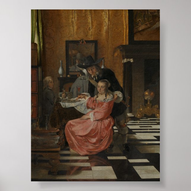 Affiche Intérieur néerlandais — Ludolf de Jongh (Devant)