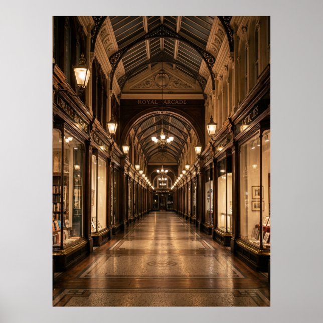 Affiche Intérieur Vintage de la Galerie Royale (Devant)