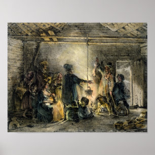 Affiche Interior of a Coal-Miner's Hut