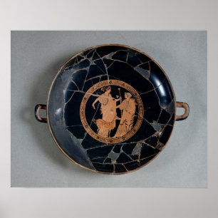 Affiche Interior of an attic red-figure cup