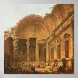 Affiche Interior of the Temple of Diana at Nimes, 1787