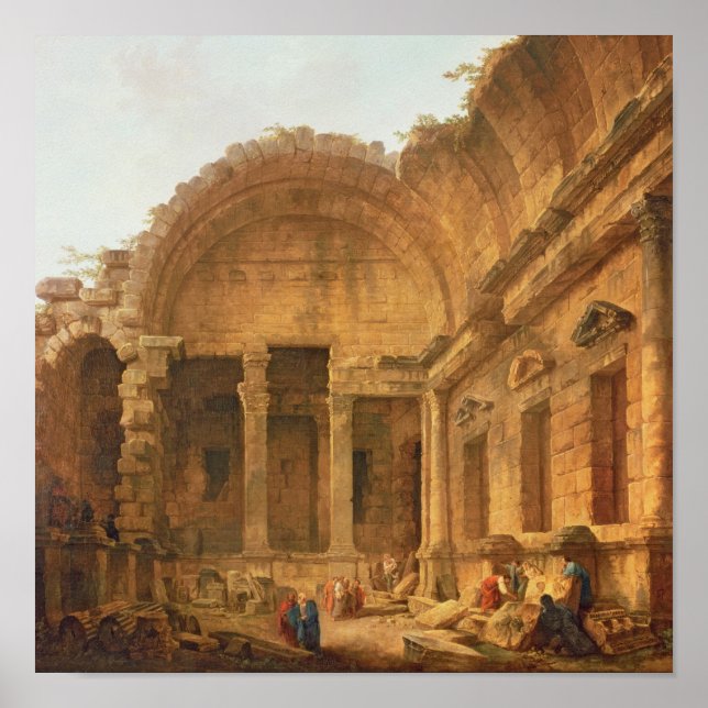 Affiche Interior of the Temple of Diana at Nimes, 1787 (Devant)